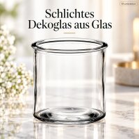 Glasgefäß rund 10x10cm Transparent klar Glas für Tischdeko