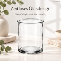 Glaskübel rund 12,5x15cm Transparent klar Glasvase Dekoglas