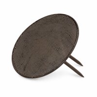 Kerzenhalter zum Einstecken D9xH6cm Braun dunkelbraun Eisen rund