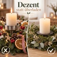 Kerzenhalter zum Einstecken D9xH6cm Braun dunkelbraun Eisen rund