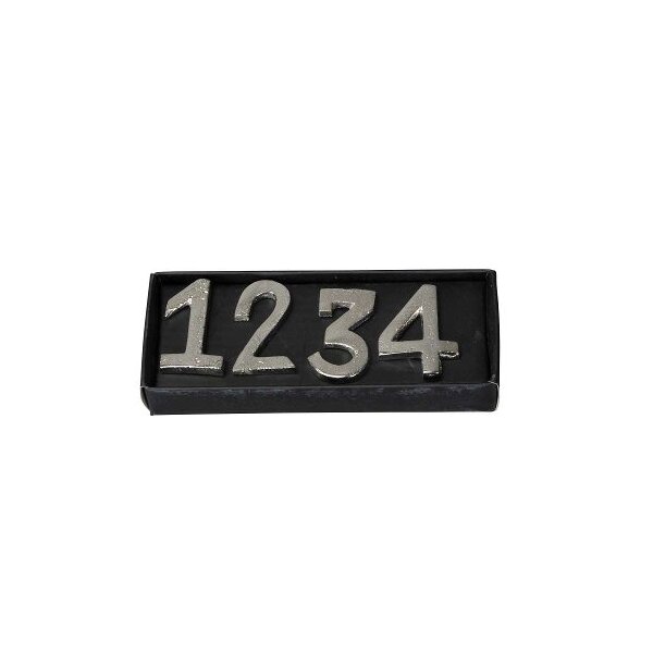 Zahlenstecker für Kerzen 2x1,5xH4cm Silber silberfarben Aluminium