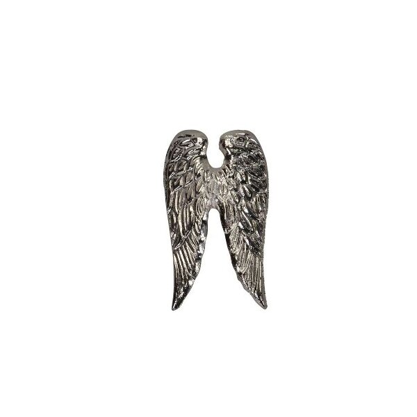 Kerzenschmuck Engelsflügel 4,5x2xH7cm Silberfarben Aluminium