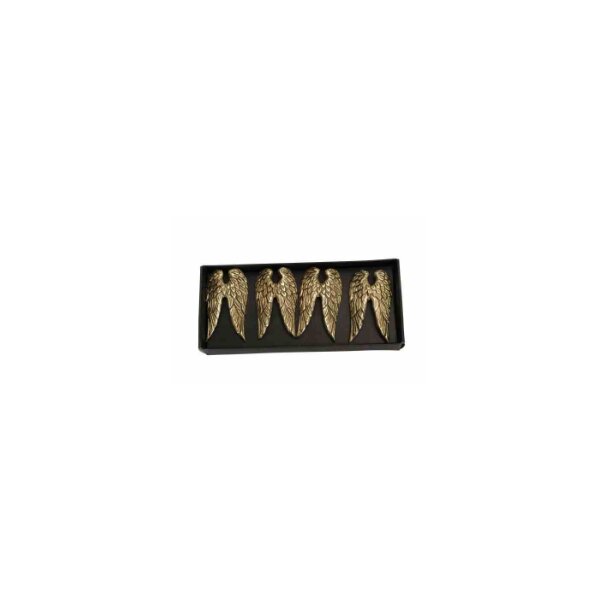Kerzenpin Engelsflügel 4,5x2xH7cm Gold antikgold für Kerzendeko