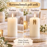 Kerzenpin Engelsflügel 4,5x2xH7cm Gold antikgold für Kerzendeko
