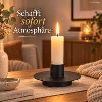 Schwarzer Kerzenständer D10,5xH4,5 Schwarz Eisen für Sideboard