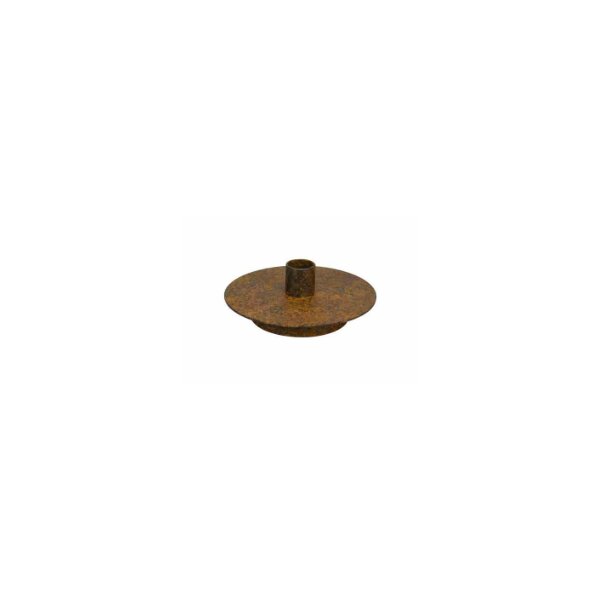 Kerzenhalter Eisen 13cm Braun dunkelbraun rund beidseitig Tischdeko