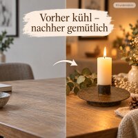 Kerzenhalter Eisen 13cm Braun dunkelbraun rund beidseitig Tischdeko
