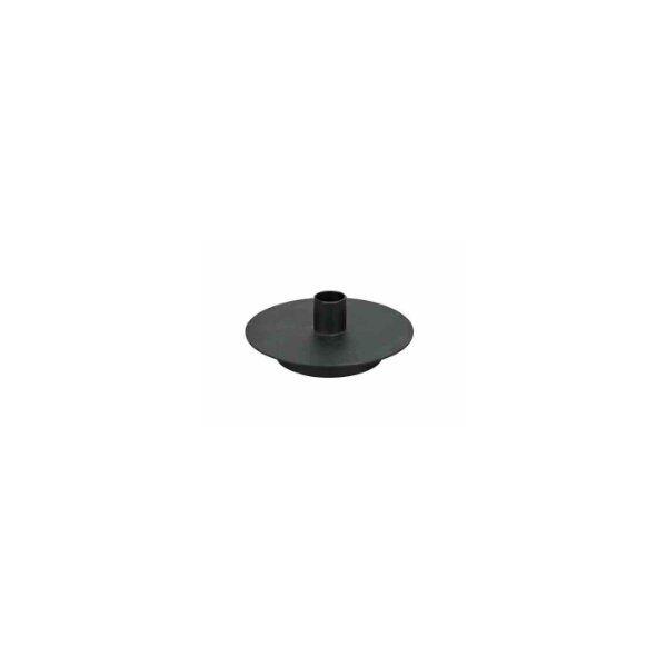Kerzenhalter Schwarz D13xH4,5cm - runder Kerzenständer aus Eisen