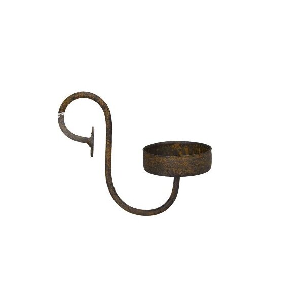 Teelicht Halter hängend 10x4,5xH8cm Braun dunkelbraun Eisen rustikal