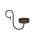 Einhängeteelichthalter 10x4,5xH8cm Braun dunkelbraun Eisen für Dekoglas
