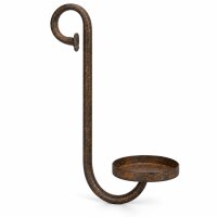 Kerzenhalter zum Hängen 16x8,5x25cm Braun dunkelbraun Eisen Dekoglas