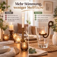 Kerzenhalter zum Hängen 16x8,5x25cm Braun dunkelbraun Eisen Dekoglas