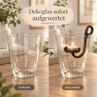 Kerzenhalter zum Hängen 16x8,5x25cm Braun dunkelbraun Eisen Dekoglas