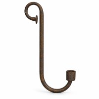 Kerzenhalter für Tafelkerze 13x2,5xH25cm Braun dunkelbraun Eisen