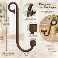 Kerzenhalter für Tafelkerze 13x2,5xH25cm Braun dunkelbraun Eisen