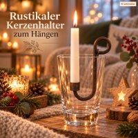 Kerzenhalter für Tafelkerze 13x2,5xH25cm Braun dunkelbraun Eisen