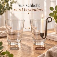 Kerzenhalter für Tafelkerze 13x2,5xH25cm Braun dunkelbraun Eisen