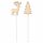 Hirsch + Baum am Stab sortiert, Eisen, 5 x 0,2 x H 7,5 cm / 5 x 0,5 x H 8 cm + 20 cm Stab
