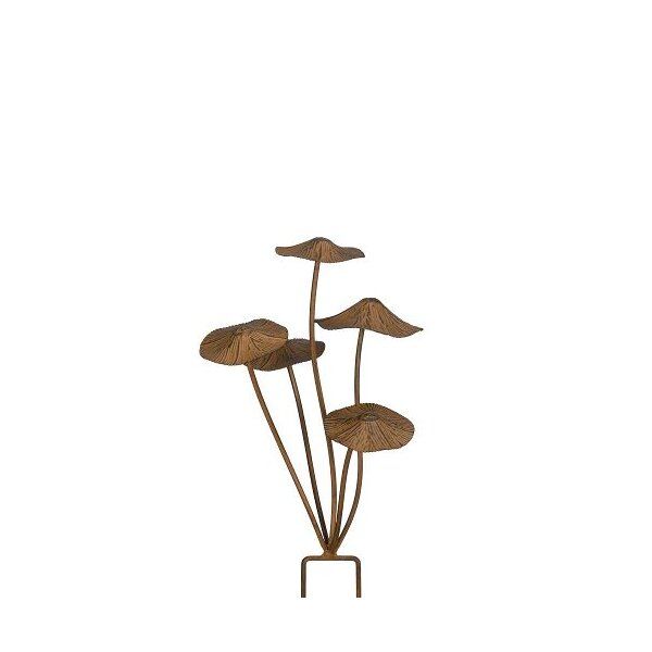 Pilz Gartenstecker rost 22x20xH29cm Braun Eisen Pilzgruppe zum Stecken