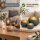 Windlicht 3er Set D13-22cm Blau petrol Eisen gold innen modern