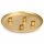 Kerzenteller gold 25cm creme-gold - Eisen Kerzentablett mit 4 Haltern