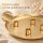 Kerzenteller gold 25cm creme-gold - Eisen Kerzentablett mit 4 Haltern