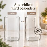 Hängender Tafelkerzenhalter 12x5,5x13,5cm Weiß - Eisen Zapfen
