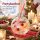 Partybecher mit Strohhalm 400ml Transparent Rot - Glasbecher Advent