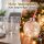 Partybecher mit Strohhalm 400ml Transparent Rot - Glasbecher Advent
