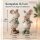 Maus Figur Deko 2er Set 12,3cm Braun Greige Kunstharz Winterdeko