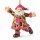 Weihnachtsanhänger Weihnachtsmann 8cm Braun Pink Kunstharz matt