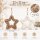 Dekoanhänger Stern 22cm Natur Beige Weiß flauschige Hängedeko Weihnachten