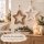 Deko Stern groß 54x54cm Beige Creme - Sternhänger Weihnachten 2er Set