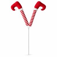 Topfstecker Weihnachten 54cm Rot Weiß - Deko...