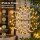 LED Kugel 20cm Schwarz - warmweiße Lichterkugel für Garten Balkon