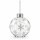 Weihnachts Trinkglas mit Strohhalm 400ml Transparent Silberfarben Glas