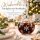 Weihnachts Trinkglas mit Strohhalm 400ml Transparent Silberfarben Glas