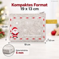 Filz Umschlag Weihnachten 19x13cm Grau Hellgrau - Polyester Tasche