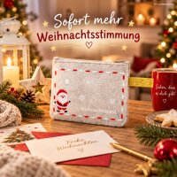 Filz Umschlag Weihnachten 19x13cm Grau Hellgrau - Polyester Tasche
