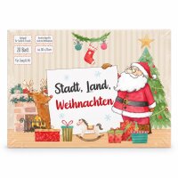 Stadt Land Fluss Weihnachten Block 30x21cm Creme - Papier Schreibspiel