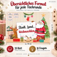 Stadt Land Fluss Weihnachten Block 30x21cm Creme - Papier Schreibspiel