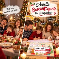 Stadt Land Fluss Weihnachten Block 30x21cm Creme - Papier Schreibspiel