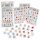 Weihnachtsbingo 12x18cm Grau - Papier Spielset für Heiligabend