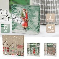 Soundbox Weihnachten ca. 12x12cm 2 sortiert