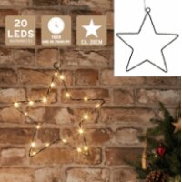 LED Stern 20cm Schwarz - schwarzer Leuchtstern zum...