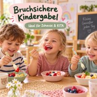 Kindergabel Melamin 14,5cm Bunt Elfenbein Kuchengabel Flower Prints