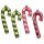 Deko-Zuckerstange, 4-fach sortiert, Polystyrol, L 7 x B 4,5 x H 19,5 cm