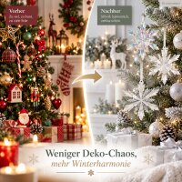 Deko Schneeflocke transparent 2x11,5cm Polystyrol Anhänger 3er Set