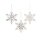 Deko Schneeflocke transparent 2x11,5cm Polystyrol Anhänger 3er Set