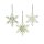 Deko Schneeflocke 2x13cm Grün mintgrün - 3er Set Christbaumanhänger